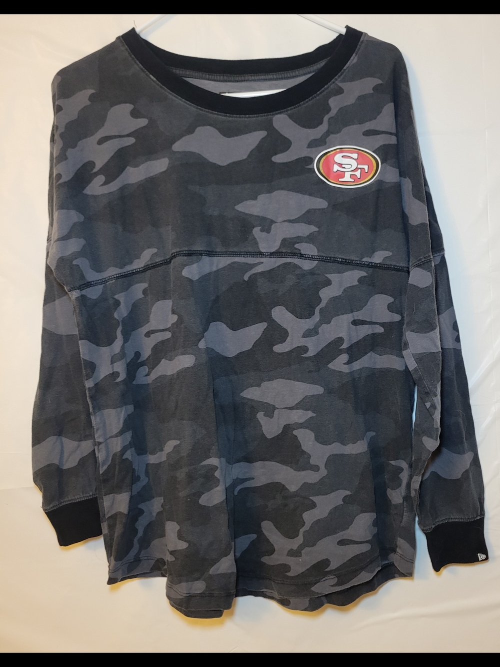 Team Apparel Black NFL Logo Cotton Crewneck